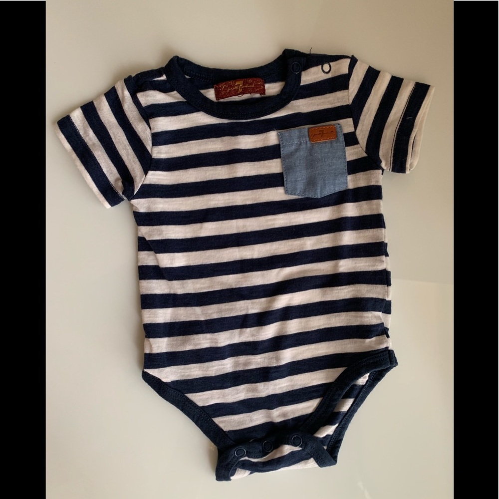 Striped short sleeve onesie